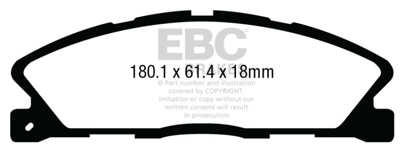 EBC - EBCDP43019R - EBC 13+ Ford Taurus 3.5 Twin Turbo SHO Yellowstuff Front Brake Pads - Shipped in Europe - Tuningsupply.com