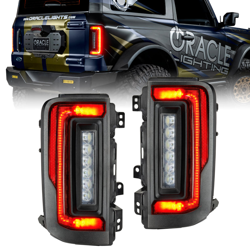 ORACLE Lighting 5892-023-T - ORL5892-023-T - Oracle 21-25 Ford Bronco Flush Style Lensless LED Tail Lights - Tinted - Shipped in Europe - Tuningsupply.com