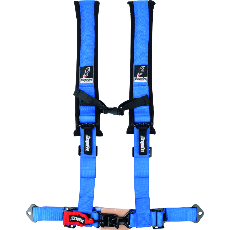 DragonFire Racing 521322 - DFR521322 - DragonFire Racing Harness- H-Style- 4-Point- 2in Buckle- Blue - Shipped in Europe - Tuningsupply.com