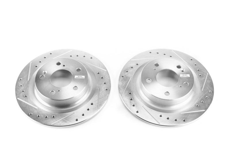 PowerStop JBR1749XPR - PSBJBR1749XPR - Power Stop 17-18 Honda Civic Rear Evolution Drilled & Slotted Rotors - Pair - Shipped in Europe - Tuningsupply.com