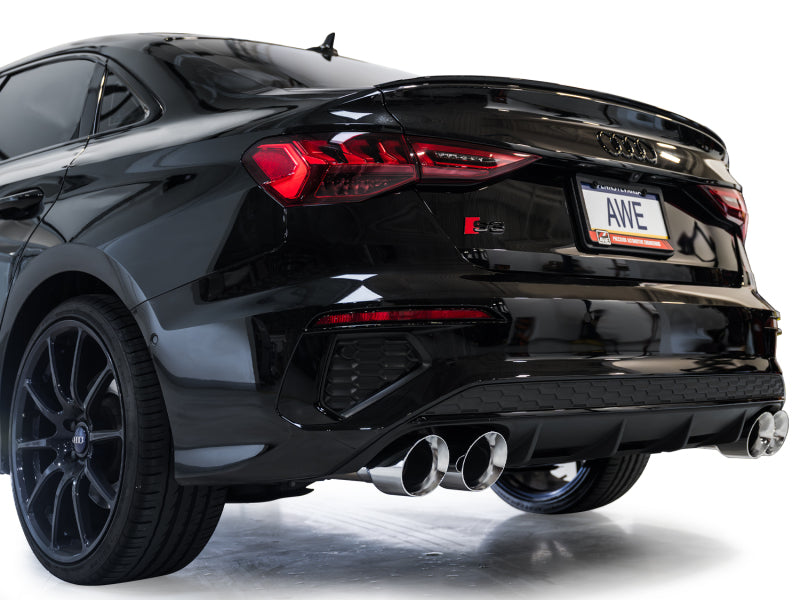 AWE Tuning 3015-42897 - AWE3015-42897 - AWE 22-24 Audi 8Y S3 Touring Edition Exhaust - Chrome Silver Tips - Shipped in Europe - Tuningsupply.com