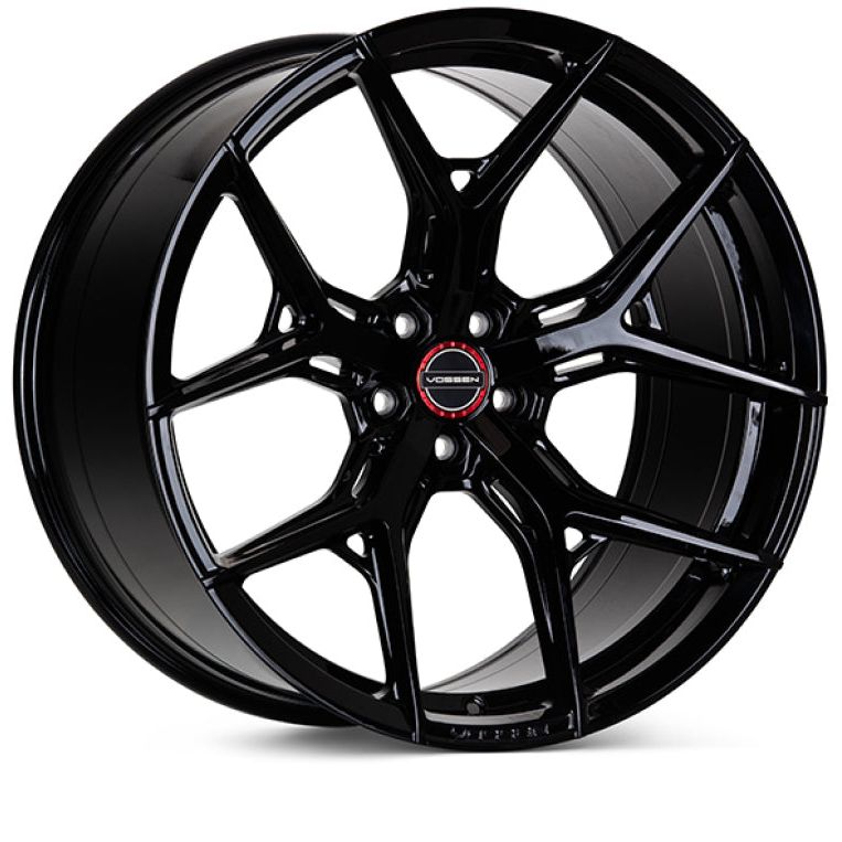 Vossen HF5-0B01 - VOSHF5-0B01 - Vossen HF-5 20x9 / 5x120 / ET35 / Flat Face / 72.56 - Gloss Black Wheel - Shipped in Europe - Tuningsupply.com