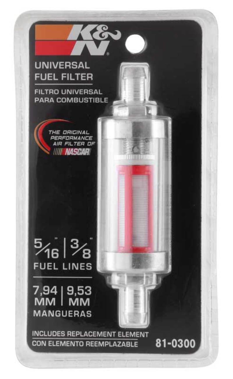 K&N Engineering 81-0300 - KNN81-0300 - K&N 5/16in x 3/8in Universal Replacement In-Line Fuel Filter - Shipped in Europe - Tuningsupply.com