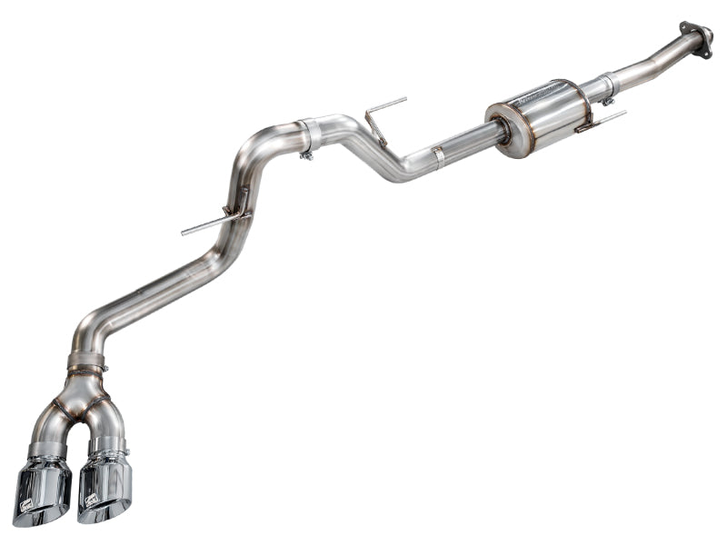 AWE Tuning 3015-32145 - AWE3015-32145 - AWE 21-25 Ford F150 (14th Gen Reg Cab) Cat-Back Exhaust - 4.5in Dual Side Exit Chrome Tips - Shipped in Europe - Tuningsupply.com