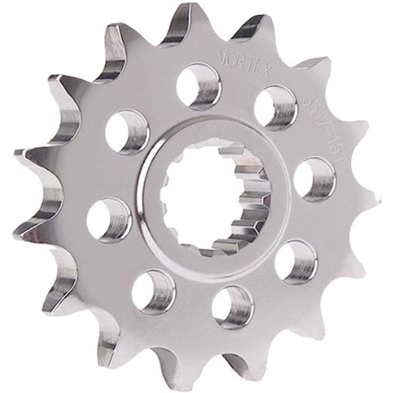 Vortex Racing 2910-15 - VTX2910-15 - Vortex Racing Steel Front Sprocket 525 15 Tooth- Silver - Shipped in Europe - Tuningsupply.com