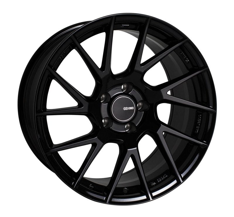 Enkei 507-885-6538BK - ENK507-885-6538BK - Enkei TM7 18x8.5 5x114.3 38mm Offset 72.6mm Bore Gloss Black Wheel - Shipped in Europe - Tuningsupply.com