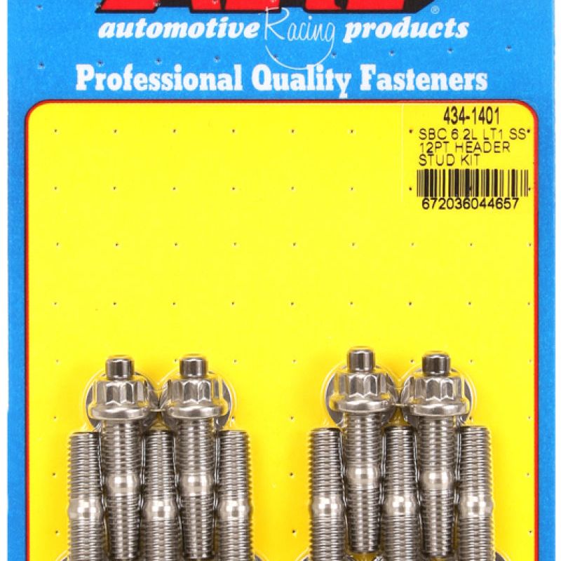 ARP 434-1401 - ARP434-1401 - ARP SB Chevy 6.2L LT1 SS 12PT Header Stud Kit - Shipped in Europe - Tuningsupply.com
