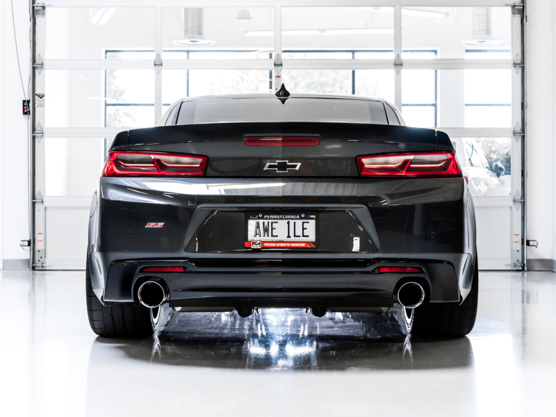 AWE Tuning 3015-32103 - AWE3015-32103 - AWE Tuning 16-18 Chevrolet Camaro SS Axle-back Exhaust - Touring Edition (Chrome Silver Tips) - Shipped in Europe - Tuningsupply.com