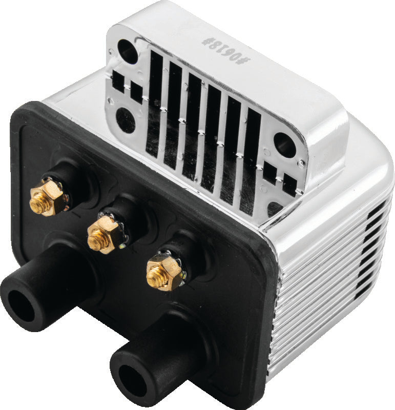 TwinPower 216148 - TWP216148 - Twin Power Big Twin and XL Custom Application Ignition Coil Chrome Single Fire Dual Output 3 ohm - Shipped in Europe - Tuningsupply.com