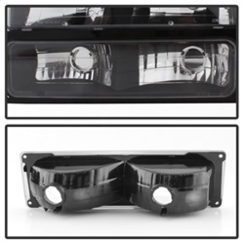 SPYDER - SPY5072221 - xTune Chevy Suburban 94-98 Headlights w/ Corner & Parking Lights 8pcs Black HD-JH-CCK88-AM-BK-SET - Shipped in Europe - Tuningsupply.com