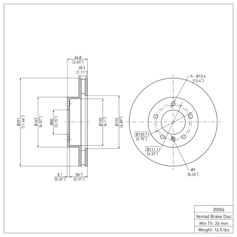 DFC 600-20006 - DFC600-20006 - DFC 90-97 Jaguar XJ6 Front Brake Rotor - Shipped in Europe - Tuningsupply.com