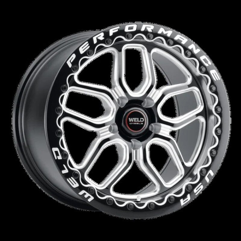 Weld - WELS90770067P49 - Weld Racing Laguna Bead Lock 17x10/ 5x114.3 / ET49 / BS7.50 Gloss BLK MIL Wheel DIA 78.1 - Shipped in Europe - Tuningsupply.com