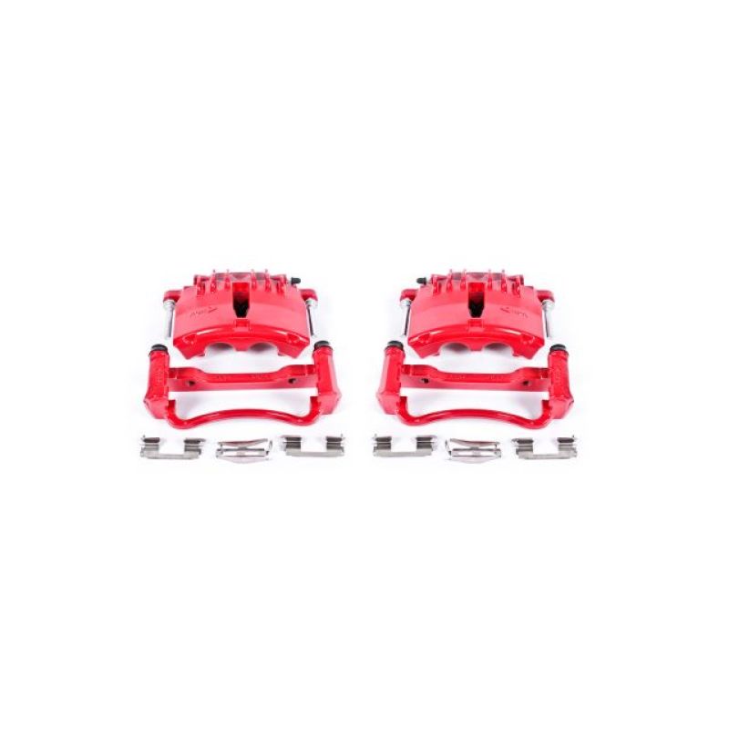 PowerStop S4722 - PSBS4722 - Power Stop 99-02 Ford Mustang Front Red Calipers w/Brackets - Pair - Shipped in Europe - Tuningsupply.com