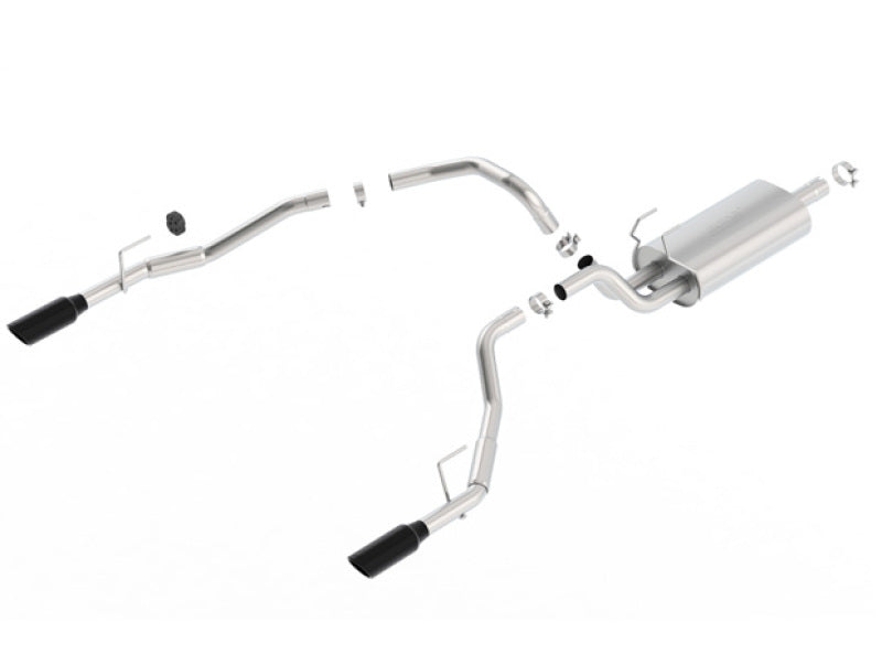 Borla 140552BC - BOR140552BC - Borla 09-17 Ram 1500 5.7L V8 5in Single Tip Black Chrome Cat-Back Touring Exhaust Through Bumper - Shipped in Europe - Tuningsupply.com
