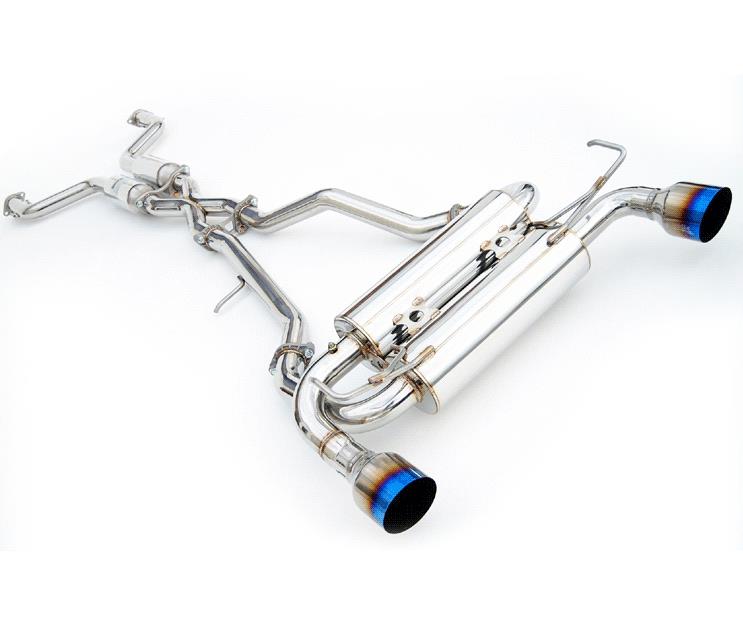 Invidia - INVHS14IQ5GID - Invidia 14+ Infiniti Q50 Gemini w/ Rolled Titanium Tips Cat-Back Exhaust - Shipped in Europe - Tuningsupply.com