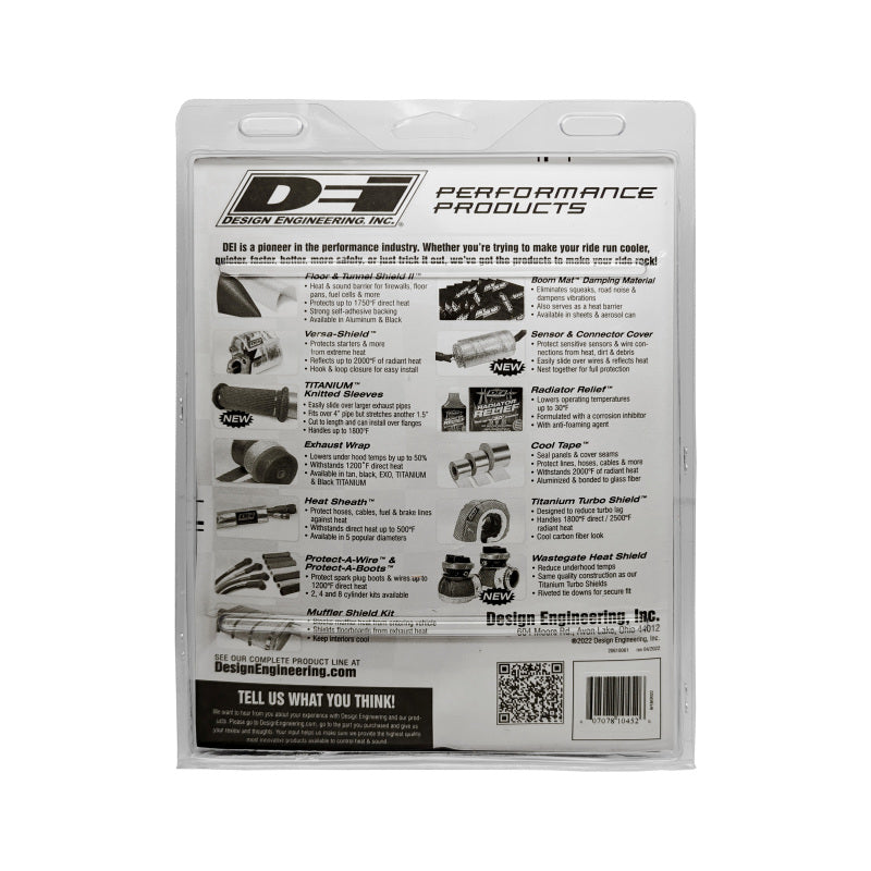 DEI 10452 - DEI10452 - DEI Pipe Shield w/Stainless Steel Clamps - 6in x 36in - Titanium - Shipped in Europe - Tuningsupply.com