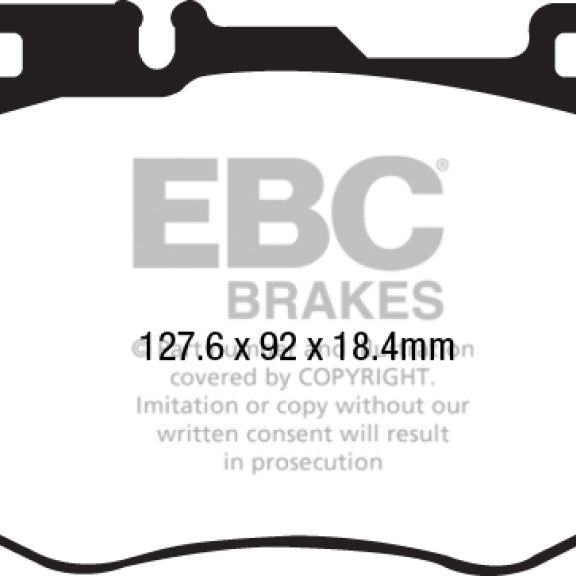 EBC DP42210R - EBCDP42210R - EBC 15-16 Mercedes-Benz C400 (W205) 3.0 Twin Turbo 4-Matic Yellowstuff Front Brake Pads - Shipped in Europe - Tuningsupply.com