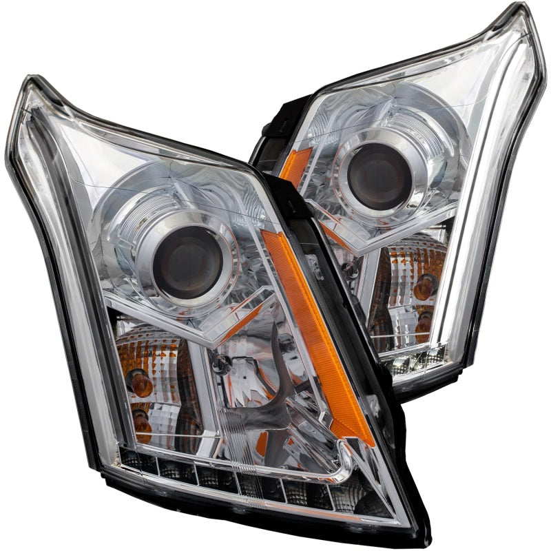ANZO 111307 - ANZ111307 - ANZO 2010-2015 Cadillac SRX Projector Headlights w/ Plank Style Design Chrome - Shipped in Europe - Tuningsupply.com
