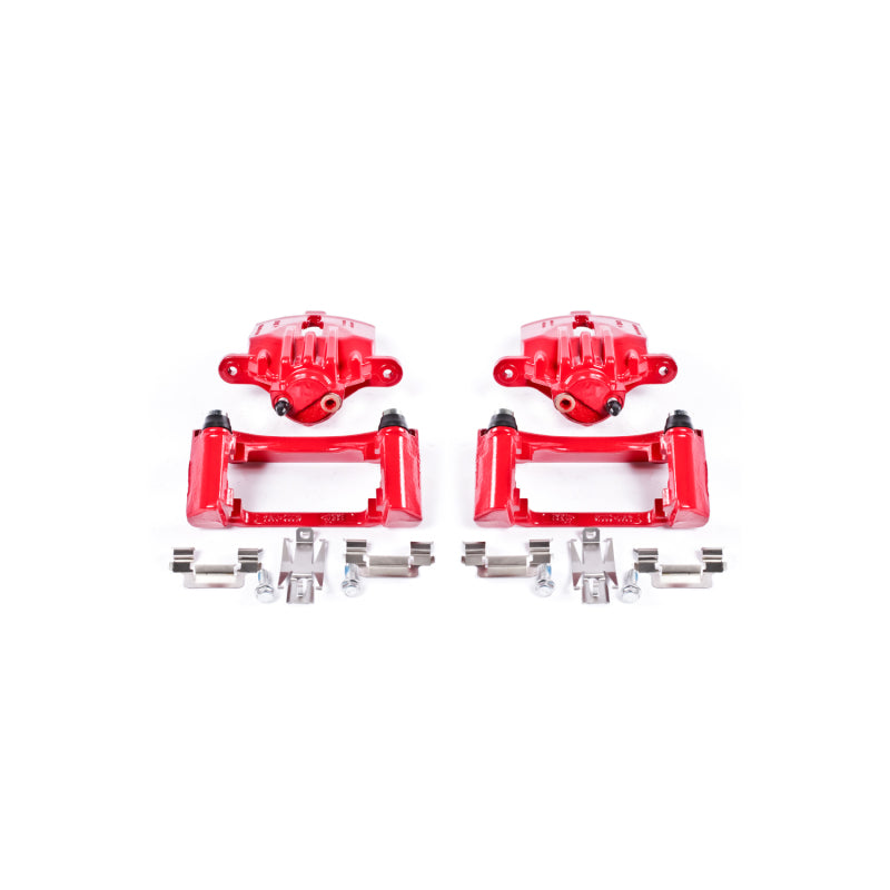 PowerStop S4696 - PSBS4696 - Power Stop 98-02 Chevrolet Camaro Rear Red Calipers w/Brackets - Pair - Shipped in Europe - Tuningsupply.com