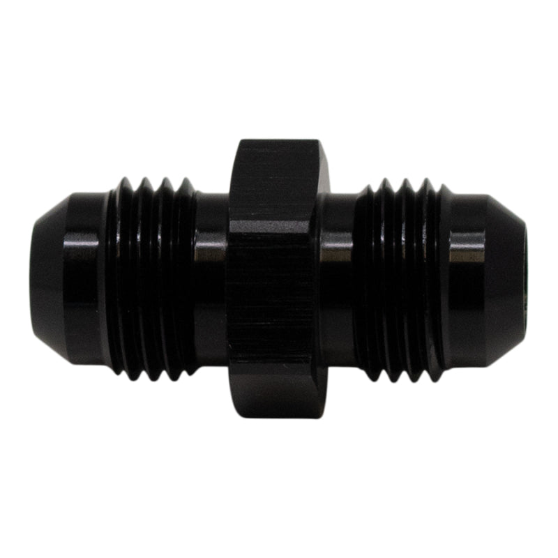 DeatschWerks 6-02-0202-B - DWK6-02-0202-B - DeatschWerks 6AN Male Flare to 6AN Male Flare Coupler - Anodized Matte Black - Shipped in Europe - Tuningsupply.com