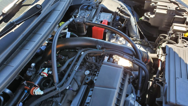 J&L 3056D-B - JLT3056D-B - J&L 23-25 Ford Ecoboost 2.0 Oil Separator PCV Side - Black Anodized - Shipped in Europe - Tuningsupply.com