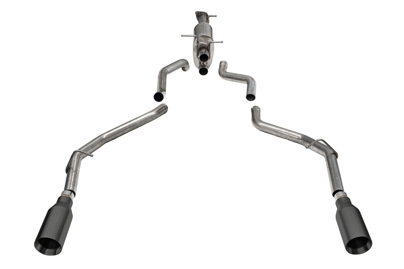 CORSA Performance 21435GNM - COR21435GNM - Corsa 2019+ Ram 1500 5.7L HEMI 3.0in Catback w/ 5.0in Flat Cut Dual Rear Exit Gunmetal Tips - Shipped in Europe - Tuningsupply.com