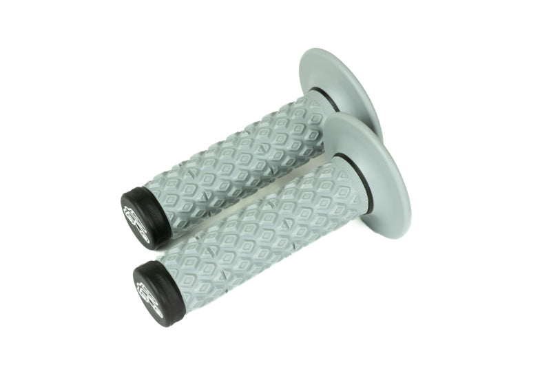Renthal G202 - RENG202 - Renthal Soft/Firm MX Dual Compound Grips Tapered 1/2 Waffle - Gray/Black - Shipped in Europe - Tuningsupply.com