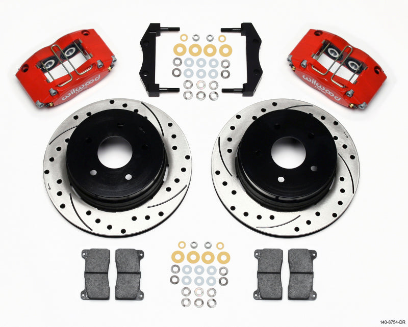 Wilwood 140-8754-DR - WIL140-8754-DR - Wilwood Dynapro Radial Rear Kit 12.19in Drilled Red 2004-2006 Pontiac GTO - Shipped in Europe - Tuningsupply.com