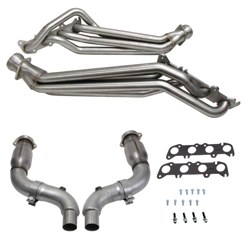 BBK 18567 - BBK18567 - BBK 15-23 Ford Mustang GT 5.0 1-7/8in Long Tube Headers (304SS) w/High Flow Catted Mid Pipe - Shipped in Europe - Tuningsupply.com