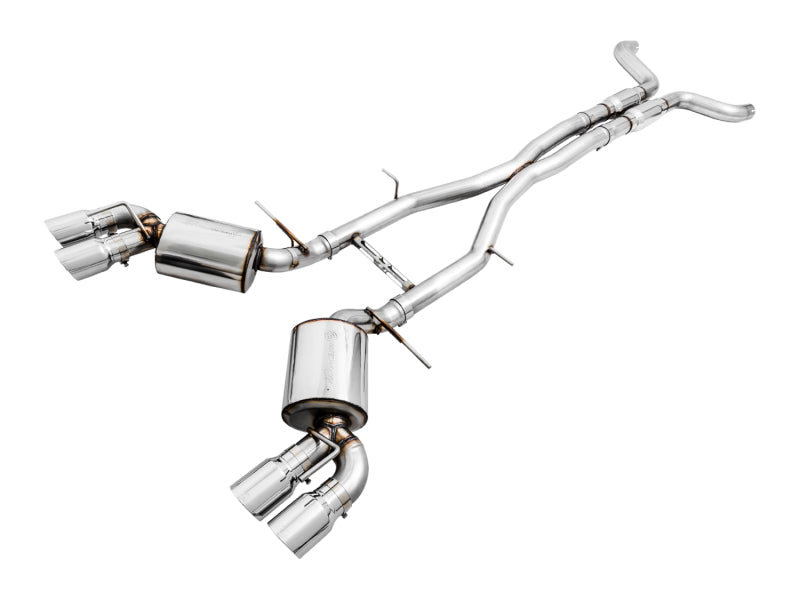 AWE Tuning 3015-42092 - AWE3015-42092 - AWE Tuning 16-19 Chevy Camaro SS Res Cat-Back Exhaust -Touring Edition (Quad Chrome Silver Tips) - Shipped in Europe - Tuningsupply.com