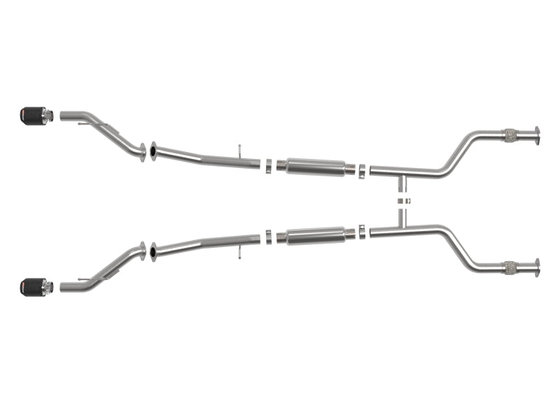 aFe 49-36138-C - AFE49-36138-C - aFe POWER Takeda 2023 Nissan Z 2 1/2in 304 SS Cat-Back Exhaust System w/ Carbon Fiber Tips - Shipped in Europe - Tuningsupply.com