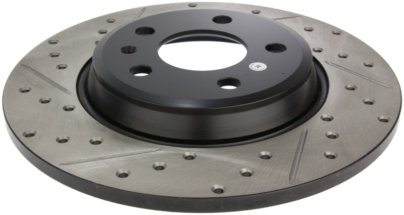 Stoptech 127.33127R - STO127.33127R - StopTech Power Slot 09-10 Audi A4/A4 Quattro / 08-10 A5 / 10 S4 Rear Right Drilled & Slotted Rotor - Shipped in Europe - Tuningsupply.com