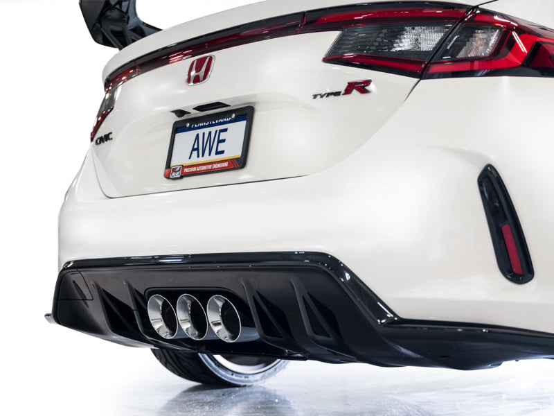 AWE Tuning 3020-52287 - AWE3020-52287 - AWE Tuning 2023 Honda Civic Type R FL5 Track Edition Exhaust w/ Triple Chrome Silver Tips - Shipped in Europe - Tuningsupply.com