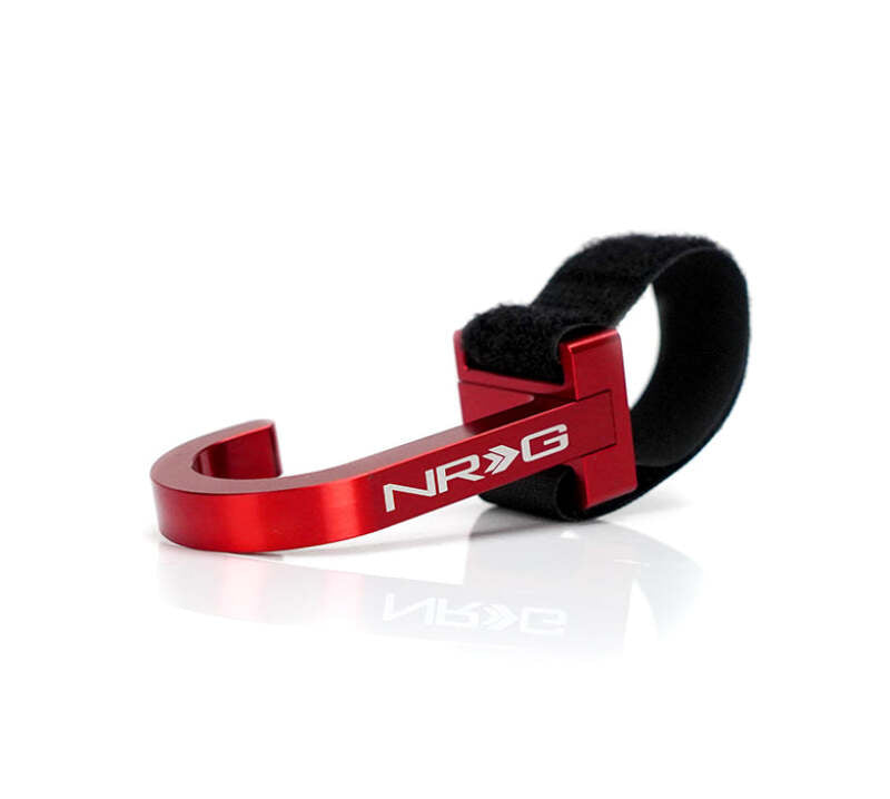 NRG STR-100RD - NRGSTR-100RD - NRG Steering Wheel Hook CNC Aluminum w/ Laser Logo - Red - Shipped in Europe - Tuningsupply.com
