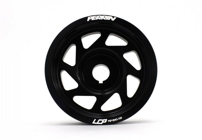 Perrin Performance PSP-ENG-100BK - PERPSP-ENG-100BK - PERRIN 93-14 Subaru Impreza (Incl. 02-14 WRX) / 04-21 STI Lightened Crank Pulley - Black - Shipped in Europe - Tuningsupply.com