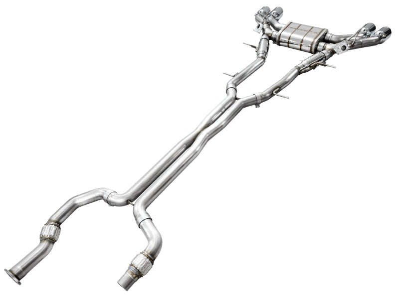 AWE Tuning 3025-42436 - AWE3025-42436 - AWE Tuning 2021+ Cadillac CT4-V Blackwing SwitchPath Exhaust - Chrome Silver Tips - Shipped in Europe - Tuningsupply.com