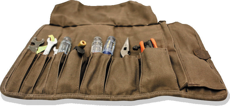 Burly Brand B15-1030D - BURB15-1030D - Burly Brand Voyager Tool Roll - Dark Oak - Shipped in Europe - Tuningsupply.com