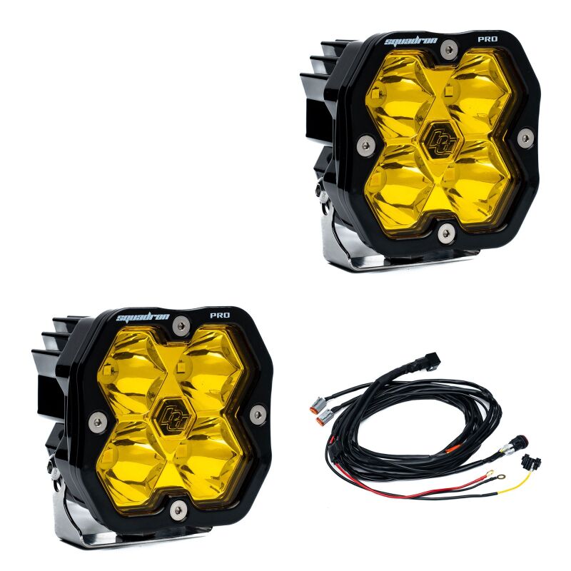 Baja Designs 4978112 - BAJ4978112 - Baja Designs Squadron 2.0 Pro LED Spot (Pair) - Baja Amber - Shipped in Europe - Tuningsupply.com