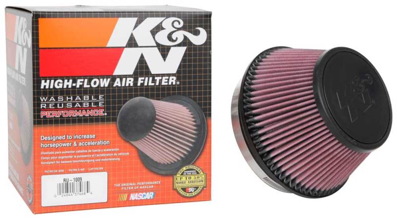 K&N Engineering RU-1009 - KNNRU-1009 - K&N Universal Clamp-On Air Filter 6in FLG / 7-1/2in B / 5-1/8in T / 4in H - Shipped in Europe - Tuningsupply.com