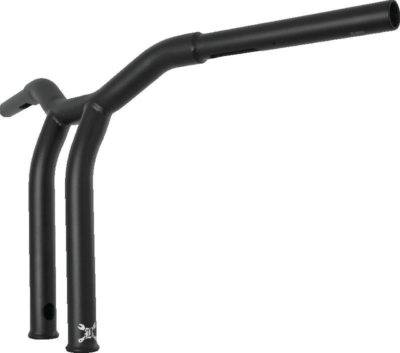 Burly Brand B12-6052SB - BURB12-6052SB - Burly Brand Dominator Raked Bar 12in - Matte Black - Shipped in Europe - Tuningsupply.com