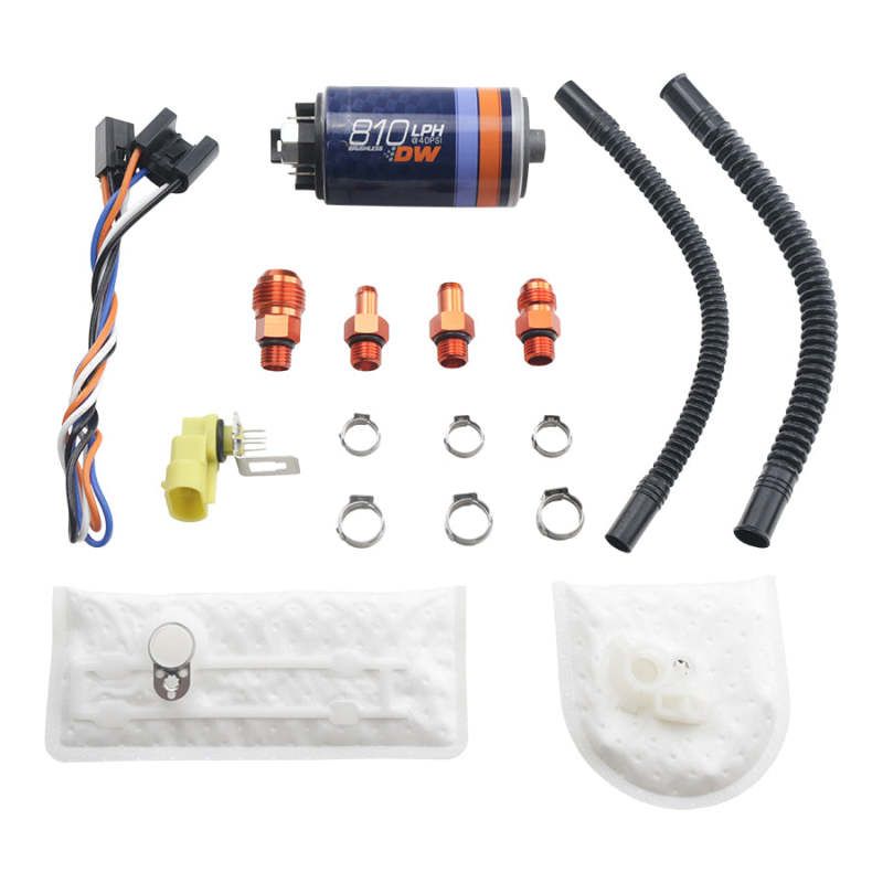 DeatschWerks 9-811-1002 - DWK9-811-1002 - Deatschwerks DW810 Brushless Series 810lph In-Tank Brushless Fuel Pump w/ 9-1002 Install kit - Shipped in Europe - Tuningsupply.com