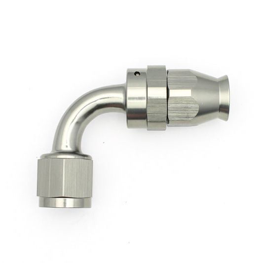 DeatschWerks 6-02-0856 - DWK6-02-0856 - DeatschWerks 8AN Female Swivel 90-Degree Hose End PTFE (Incl. 1 Olive Insert) - Shipped in Europe - Tuningsupply.com