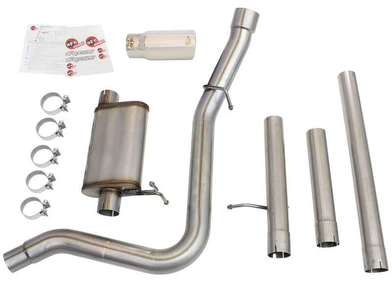 aFe 49-43076-P - AFE49-43076-P - aFe MACHForce XP Exhaust 3in-3.5in SS Single Side Ext CB w/ Polish Tip 99-04 Ford F-250 V8 5.4L/6.8L - Shipped in Europe - Tuningsupply.com