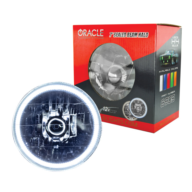 ORACLE Lighting 6905-001 - ORL6905-001 - Oracle Pre-Installed Lights 7 IN. Sealed Beam - White Halo - Shipped in Europe - Tuningsupply.com