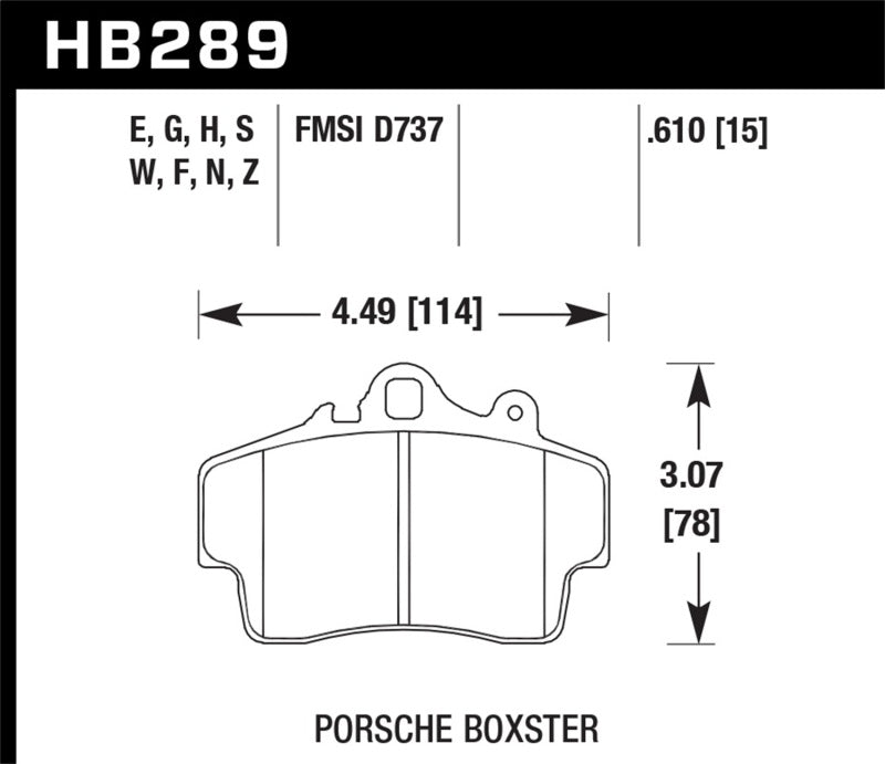 Hawk Performance KHB289Z.610 - HAWKHB289Z.610 - Hawk Performance Ceramic Street Brake Pads - Shipped in Europe - Tuningsupply.com