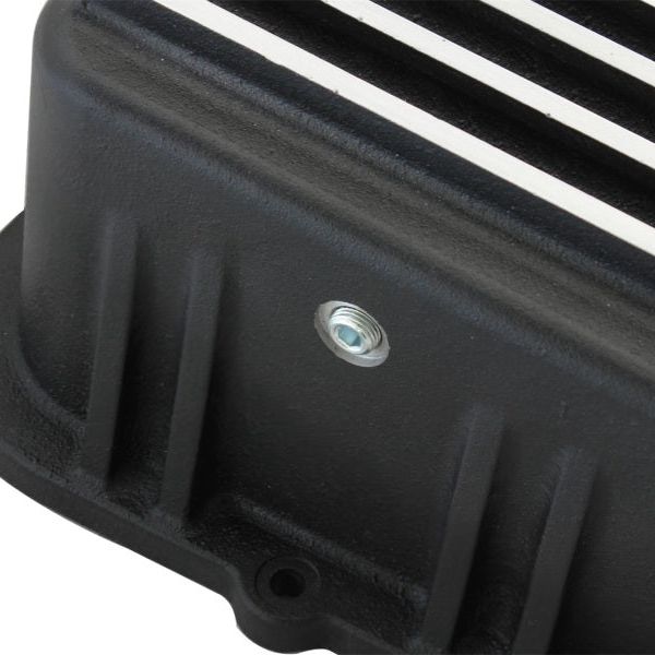 aFe 46-70182 - AFE46-70182 - aFe Power Transmission Pan Black Machined 11-14 Ford 6R140 Trucks V8 6.7L (td) - Shipped in Europe - Tuningsupply.com