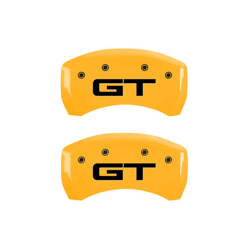 MGP 10200S2MGYL - MGP10200S2MGYL - MGP 4 Caliper Covers Engraved Front 2015/Mustang Engraved Rear 2015/GT Yellow finish black ch - Shipped in Europe - Tuningsupply.com