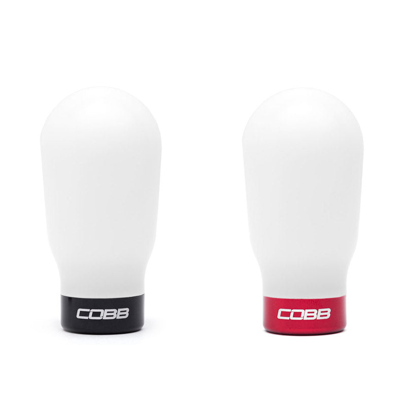 COBB - COBB213370-W - Cobb Subaru 6-Speed Tall Weighted COBB Shift Knob - White (Incl. Both Red + Blk Collars) - Shipped in Europe - Tuningsupply.com