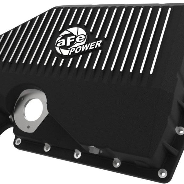 aFe 46-71210B - AFE46-71210B - aFe 05-19 VW 1.8L/2.0L w/ Oil Sensor Engine Oil Pan Black POWER Street Series w/ Machined Fins - Shipped in Europe - Tuningsupply.com
