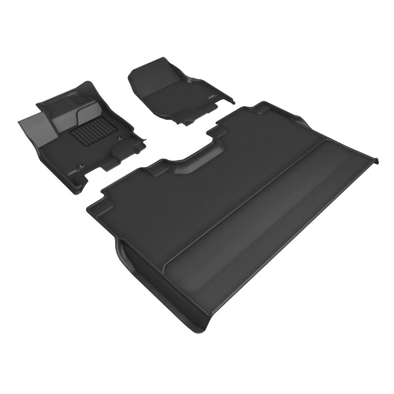 3D MAXpider L1FR15301509 - ACEL1FR15301509 - 3D MAXpider 22-23 Ford F-150 Supercrew Kagu Floor Mat- Black R1 R2 - Shipped in Europe - Tuningsupply.com